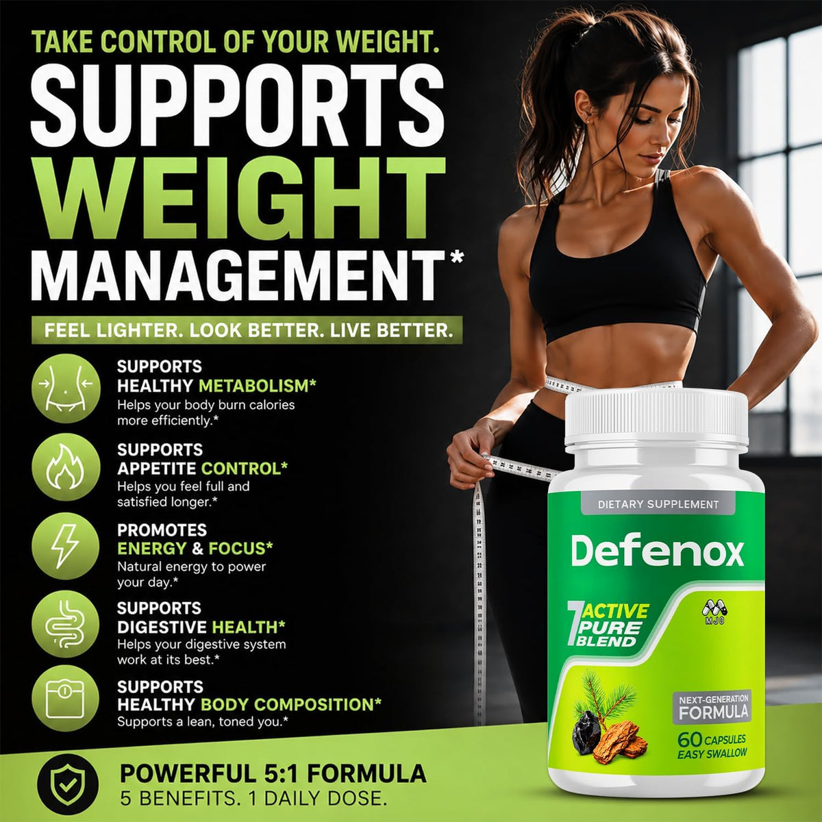 Defenox Capsules, Defenox 7 Active Pure Blend Formula 2-Pack, 120 Capsules