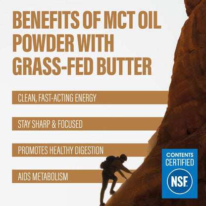 BUBS Naturals Halo MCT Oil Powder, 10g Travel Packets Functional Keto Coffee Creamer with MCT Oil & Grass-Fed Butter Unflavored Powder, Includes 14 Packets