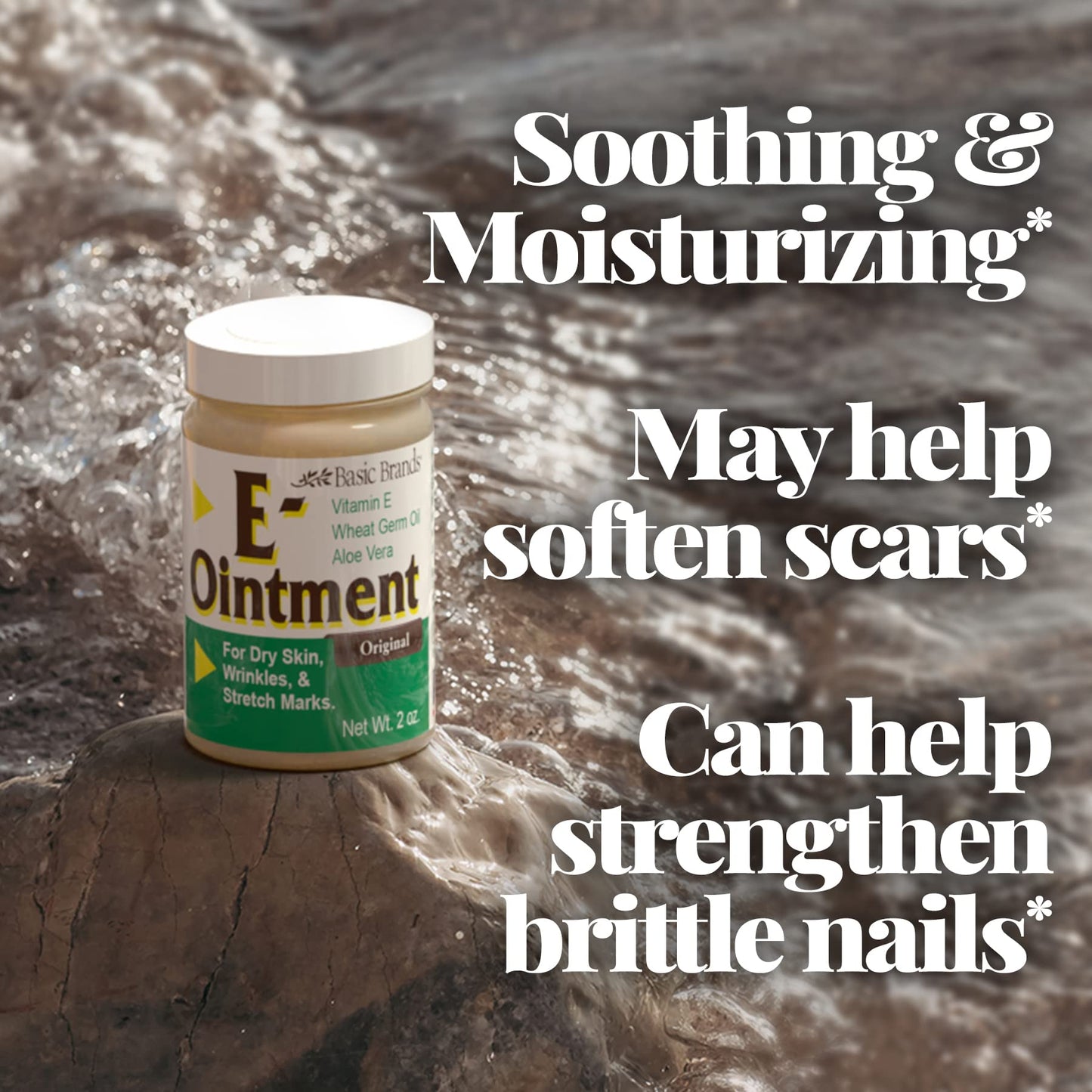 Vitamin E Moisturizing Cream, 2 oz | Vitamin E, Wheat Germ Oil, Aloe Vera Oil for Scars, Fine Lines & Wrinkles