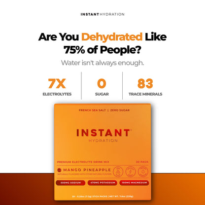 Instant Hydration Electrolytes Powder Packets - Watermelon Electrolyte Drink Mix - Zero Sugar - Keto, Vegan, Gluten-Free, Non-GMO - Boost Recovery, Brain Health, Muscle & Tissue Support- 30 Sticks