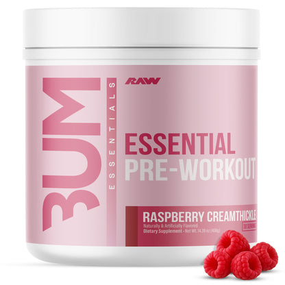 RAW Nutrition - Essential Pre - Chris Bumstead Pre Workout Formula, Sports Nutrition Pre-Workout Powders | Men & Womens Drink, Energy Powder for Working Out (Blue Raspberry)