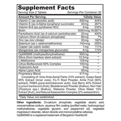 Skin Research Institute Renewglow Biotin Supplement - Vegan Friendly - Healthy Skin