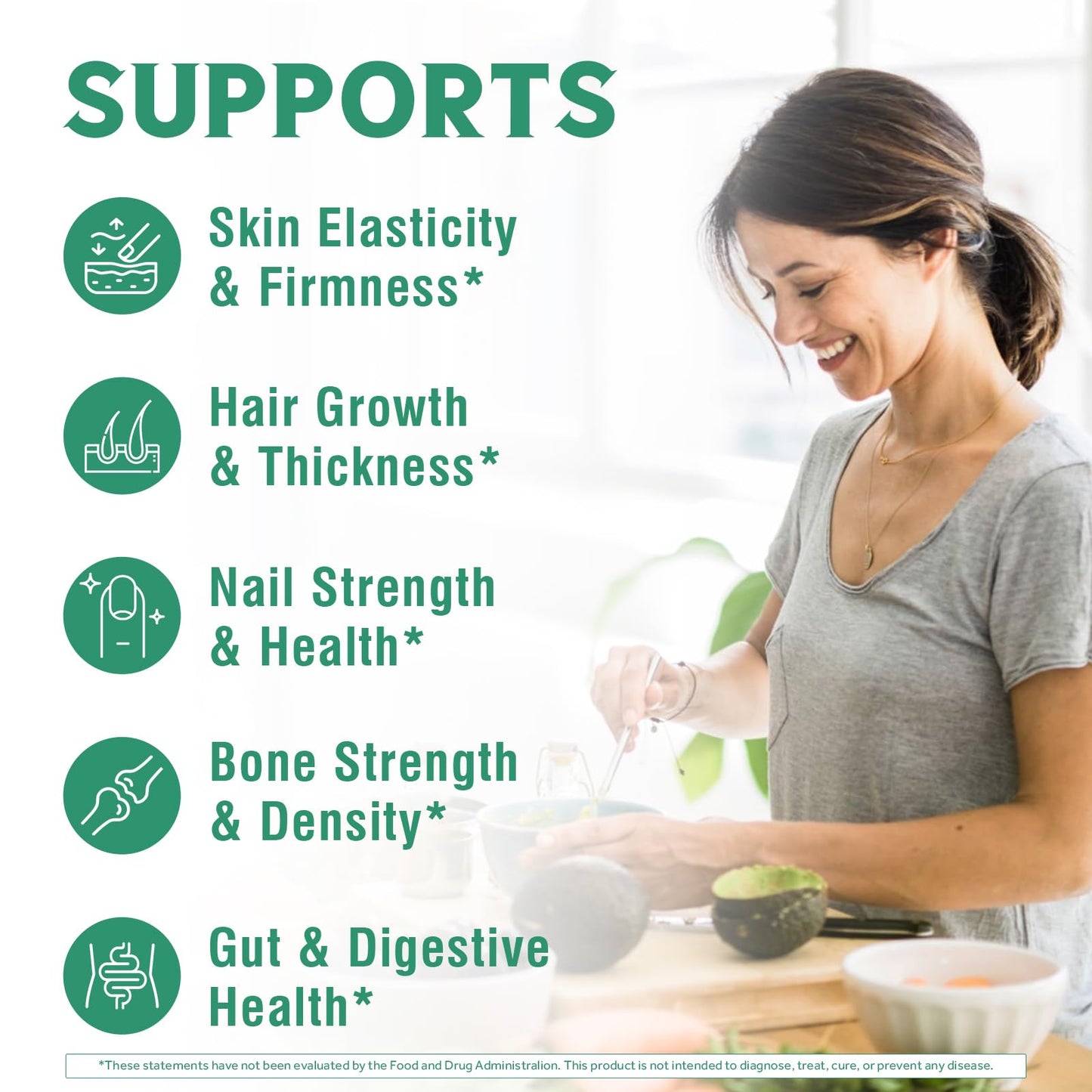 Vitalibre Bovine Collagen Peptides Powder for Women and Men, Grass-Fed Hydrolyzed Collagen Protein Type I & III, Skin, Hair, Nails, Bones, Digestion, Unflavored, Non-GMO, Keto & GF, 22 Servings, 16oz