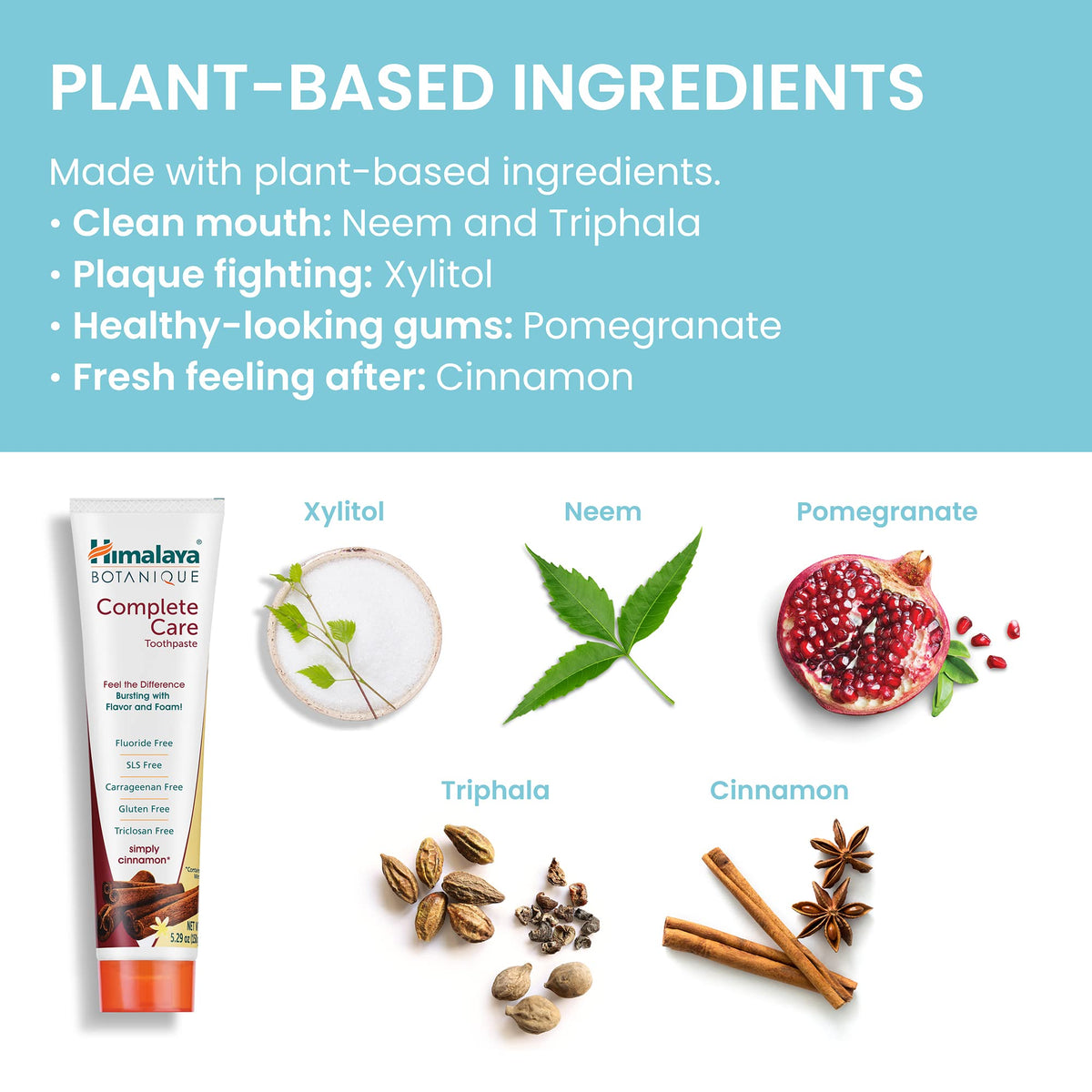 Himalaya Botanique Complete Care Toothpaste, Herbal Variety 4 Pack, 5.29 oz