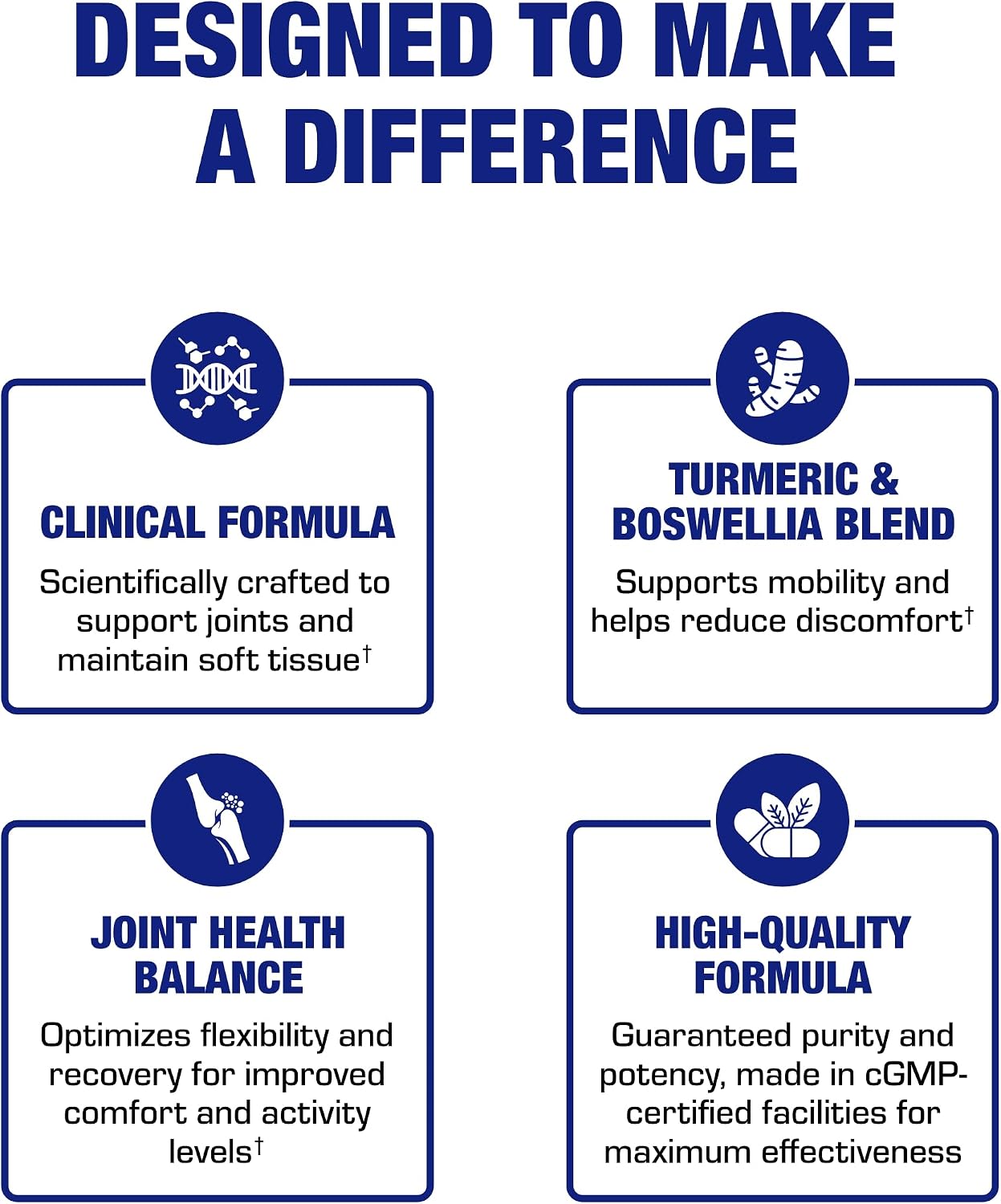 Pro ENZ Joint Support Supplement - Clinical Formula Turmeric Boswellia Supplement for Joint & Cartilage Mobility and Comfort Support Plus Eicosanoid Management with Proteolytic Enzymes (60 Tablets)