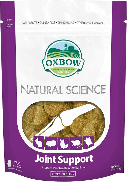 Oxbow Natural Science Joint Supplement for Rabbits & Guinea Pigs, 4.2 oz | Healthy Cat Treats, Natural Feline Snacks, Protein Rich, Crunchy Biscuits, Indoor Cats, Kitten Rewards, Made in USA