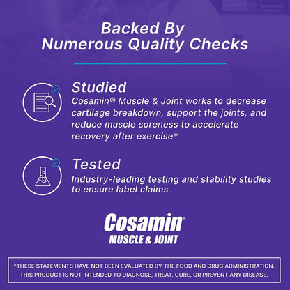 Nutramax Cosamin Muscle & Joint Health Supplement, 74 Capsules | Works to Decrease Cartilage Breakdown, Supports Joints, and Reduces Muscle Soreness to Accelerate Recovery After Exercise