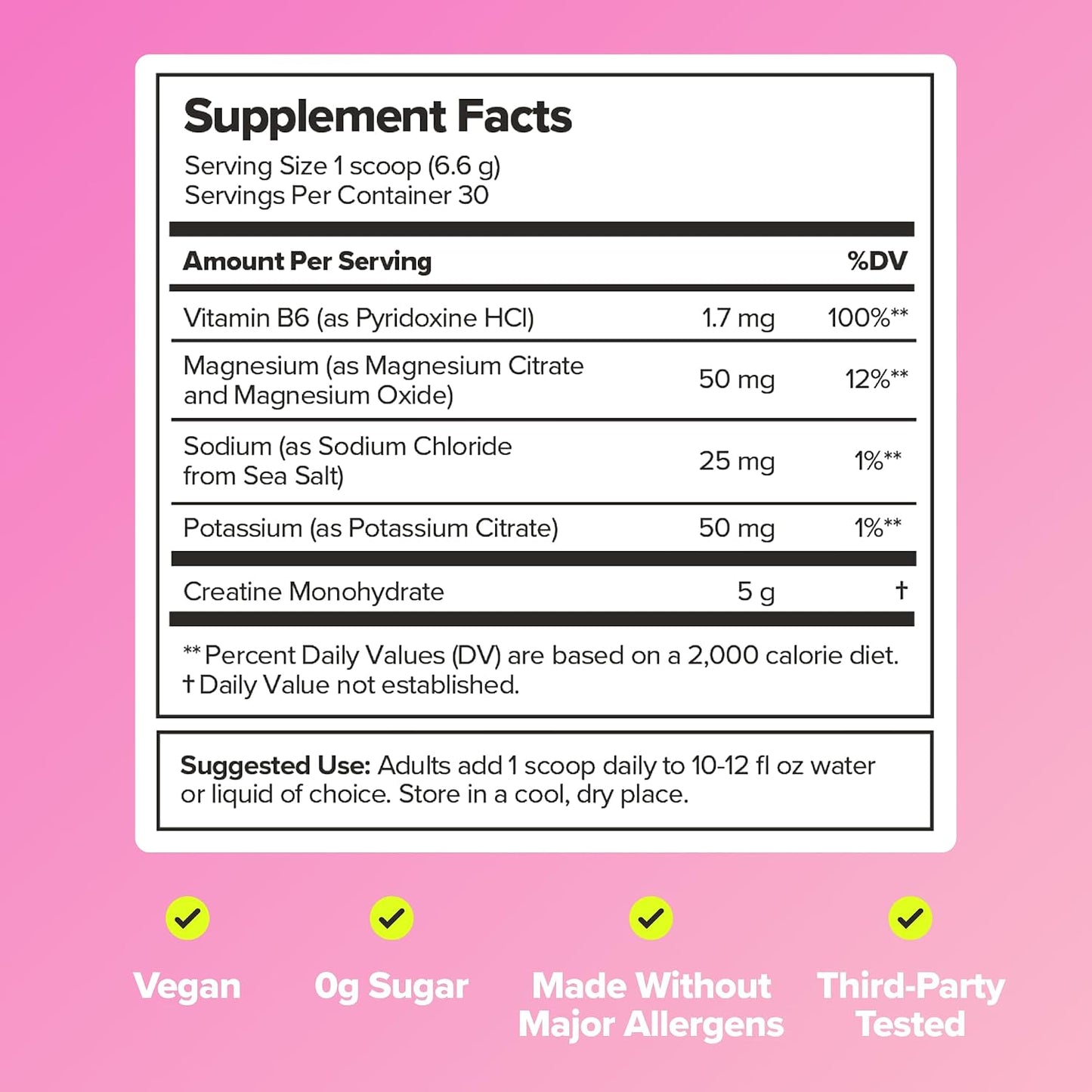 FLO Women's Creatine + Electrolytes for Strength & Tone – 30 Servings