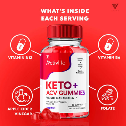 (2 Pack) Activlife Keto ACV Gummies Activelife Keto Advanced, Active Life Keto
