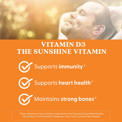 Doctor's Best Vitamin D3 5000 IU Softgels for Men & Women - Vitamin D Supplement for Immune System & Heart Health Support, 125 mcg per Serving, Vit D 3, Non GMO, Gluten Free, Soy Free - 360 Softgels