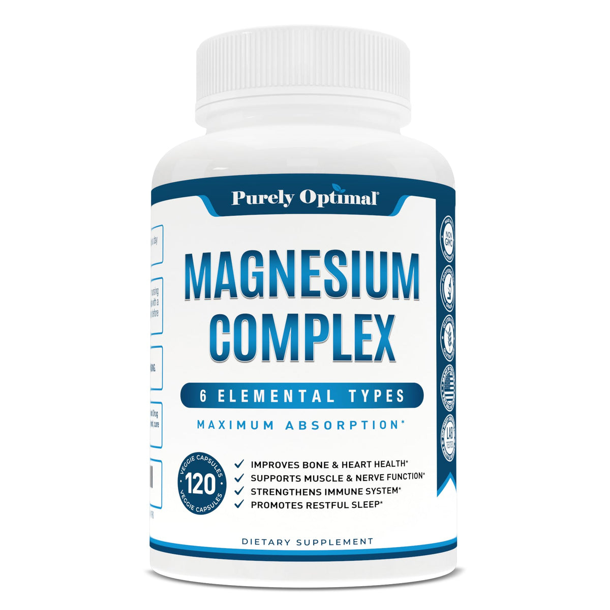 Magnesium Complex Supplement - Magnesium Citrate, Malate, Taurate, Oxide