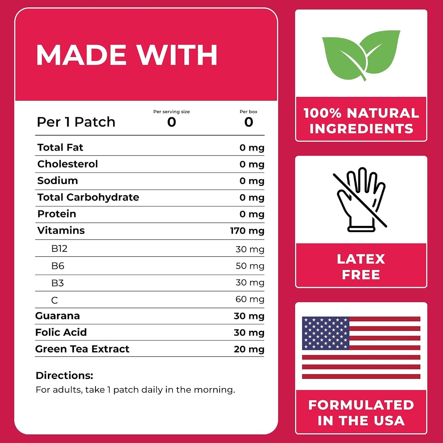 B12 Patches (Pack of 36) - 100% Natural Vitamin Patches for Women, Energy, Focus & Body Support, Self-Adhesive Transparent Patches - Enhanced Formula | Energy, Focus & Body Support, Self-Adhesive Transparent Patches, Enhanced Formula, (Pack of 36)