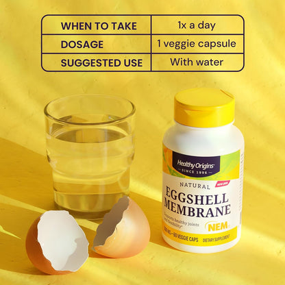 Healthy Origins NEM Eggshell Membrane 500 mg, 120 Veggie Caps