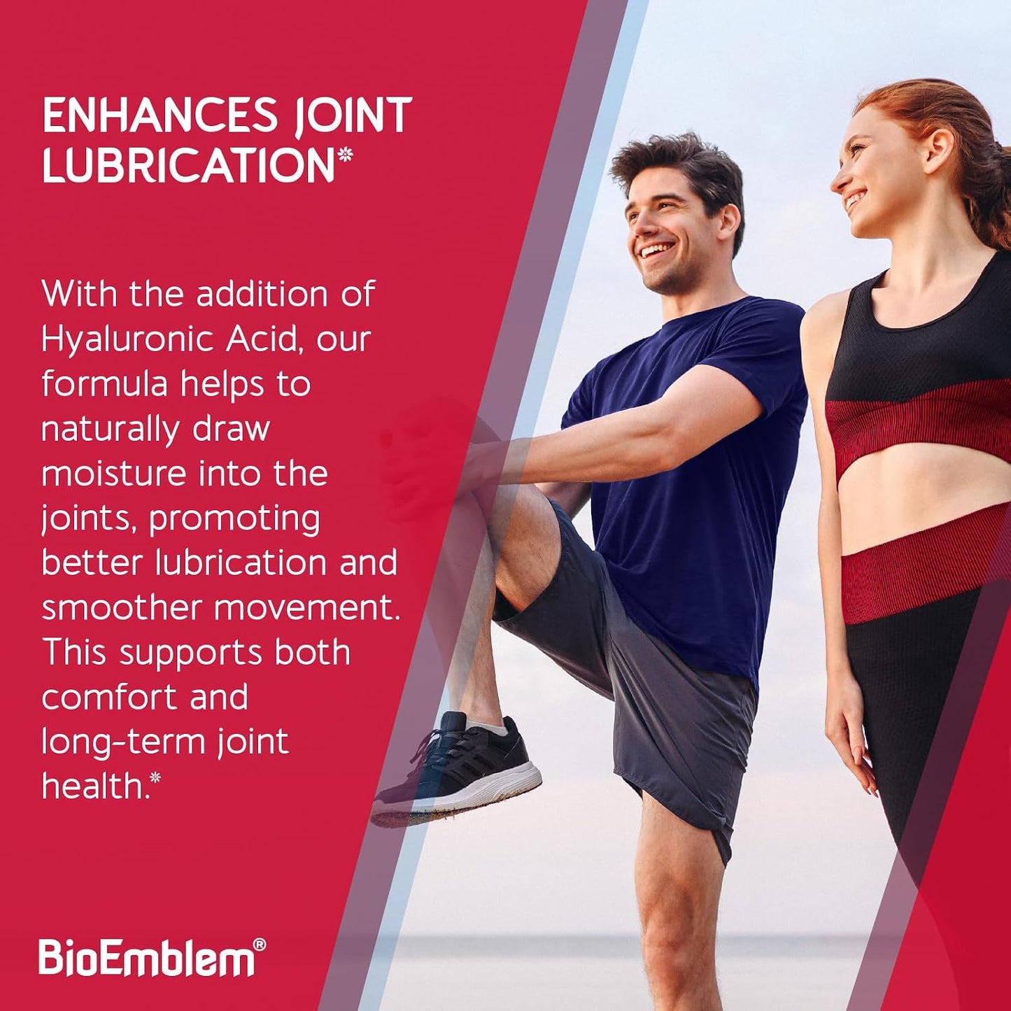 BioEmblem Glucosamine Sulfate 1500mg with Chondroitin & MSM, Joint Support Supplement with Boswellia, Turmeric & Hyaluronic Acid, Supports Mobility, Flexibility & Cartilage Health, Non-GMO, 90 Caps