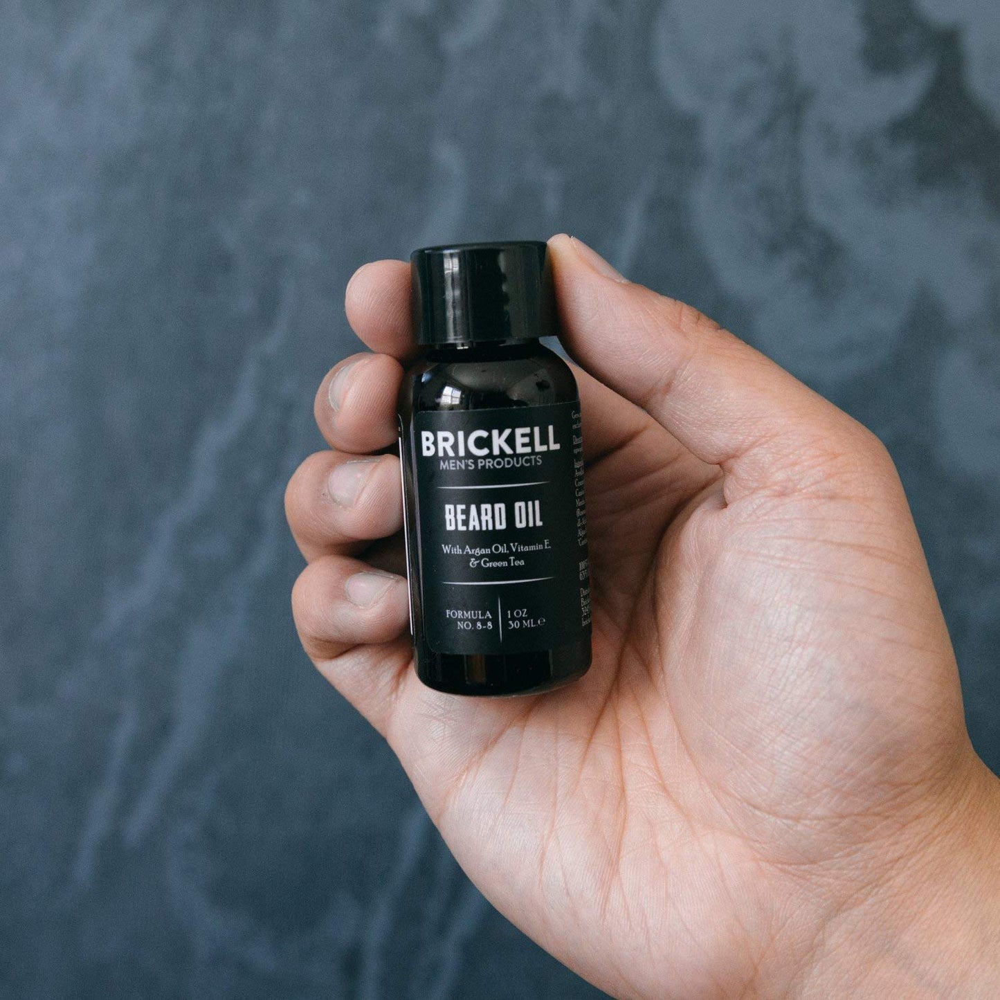 Brickell Men's Beard Oil for Men, Argan and Jojoba Oil to Strengthen and Soften Hair, With Vitamin E, 1 Ounce, Scented