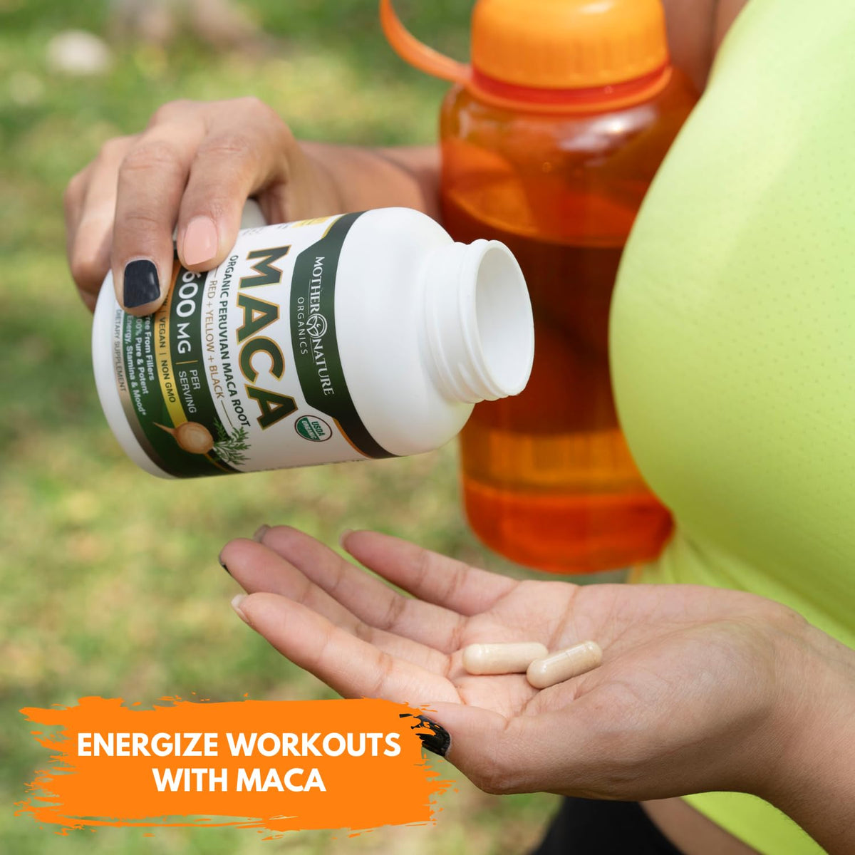 Mother Nature Organics Superfoods for Organic Living Feminine Vitality Duo: Aguaje and Maca Capsules
