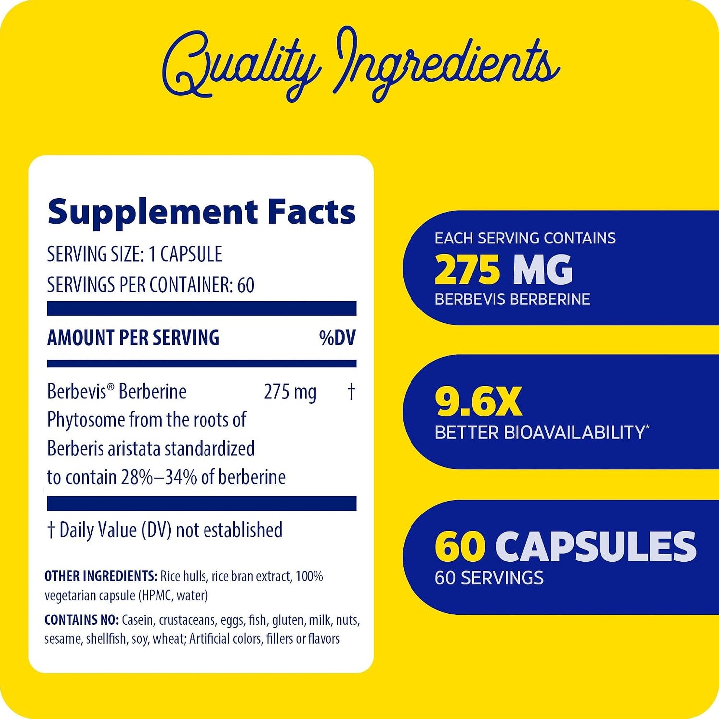 Enzymedica Berberine Phytosome High Bioavailability Formula, 60 Caps | Enhanced Absorption for Superior Berberine Delivery
