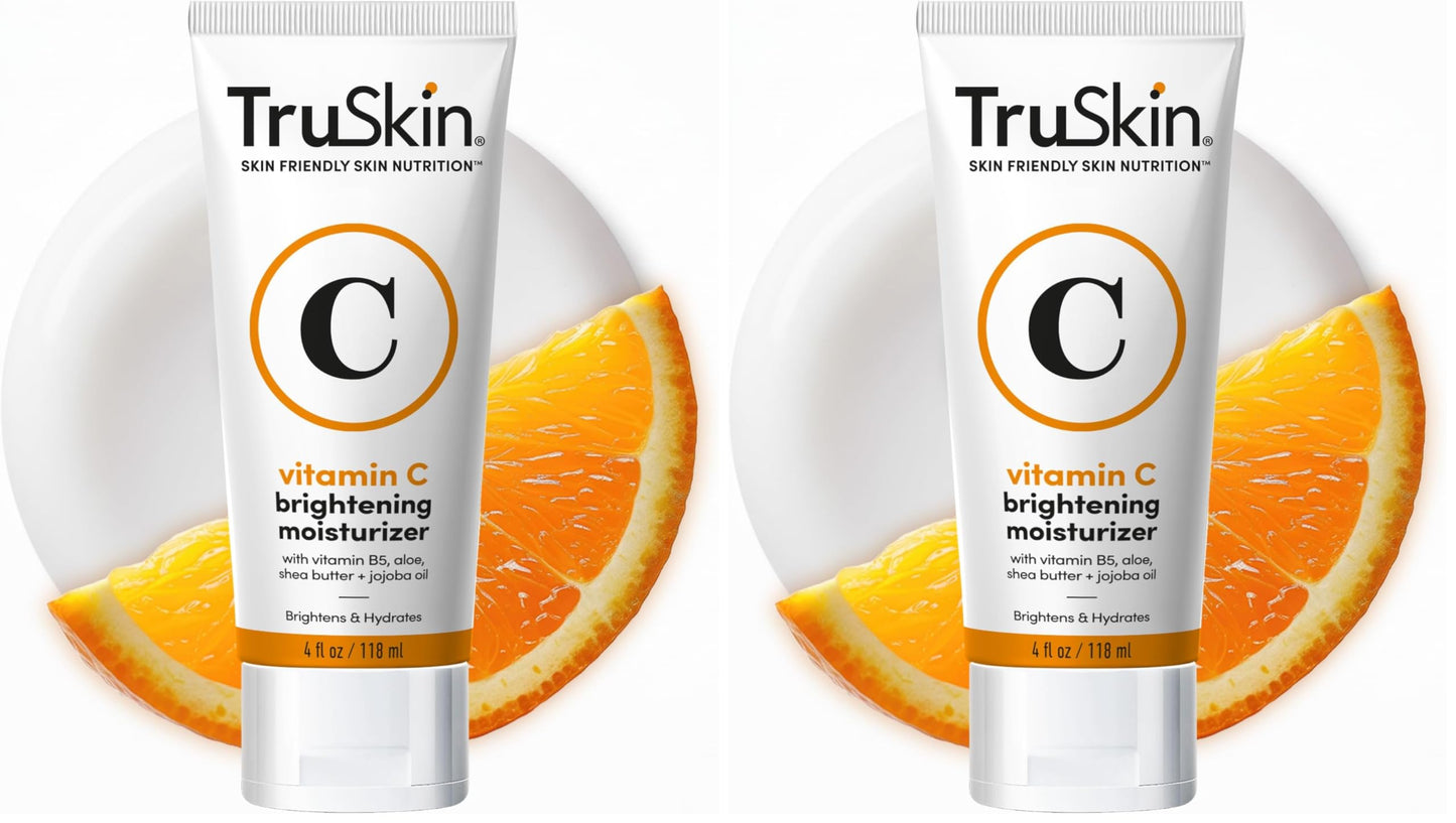 TruSkin Vitamin C Face Cream - Brightening Daily Moisturizer, 2 fl oz | Vitamins C & E, B5, Jojoba Oil & Green Tea to hydrate, nourish and support smooth, radiant-looking skin