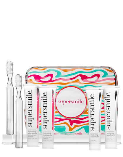 Supersmile Fluoride-Free Whitening Gift Set, Citrus Blast + Travel Bag