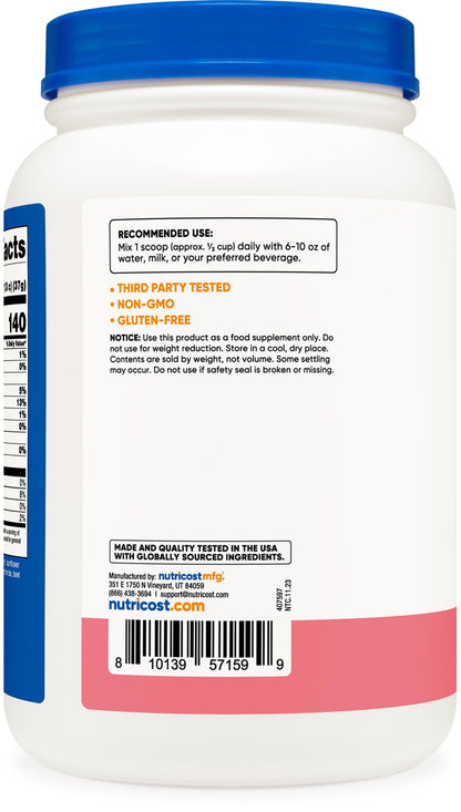 Nutricost Whey Protein Isolate (Strawberry Milkshake) 2LBS