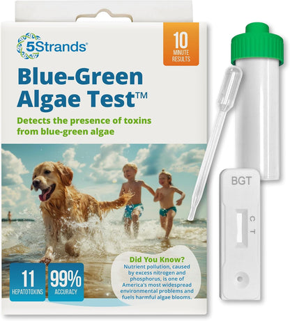 5Strands Blue Green Algae Test Kit, ﻿At Home Lake & Pond Water Testing, Water Safety Test, Collect Results In 15 Minutes
