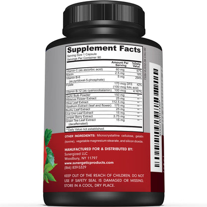 Premium Blood Pressure Support Supplement For Cardiovascular & Heart Health with Garlic