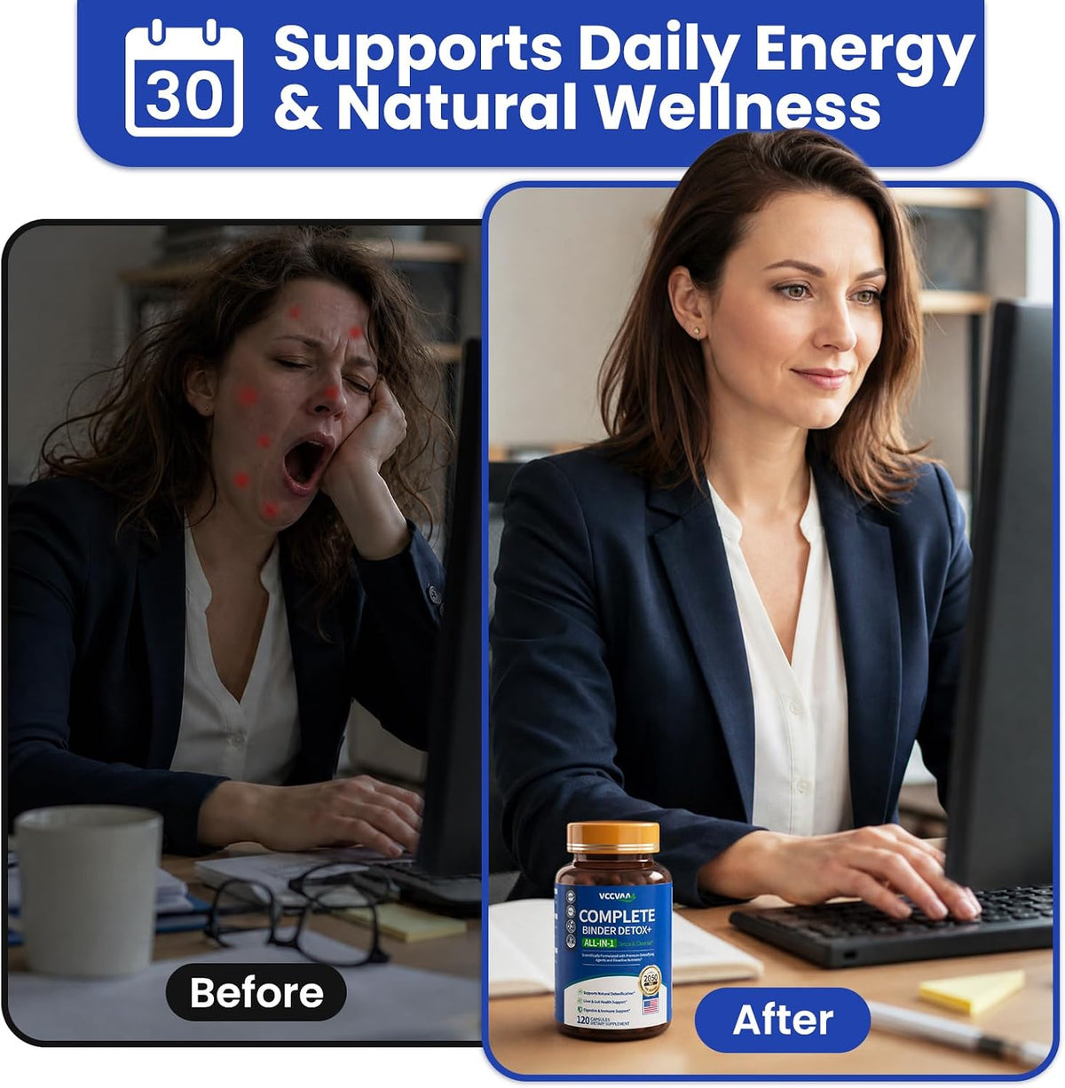 18+ Ingredients Detox & Full Body Cleanse Pills - GI, Parasite & Zeolite Detox, Activated Charcoal, Bentonite Clay, 5 Billion CFU, Probiotics, NAC, Turmeric, Liver Support, 120 Vegan Capsules