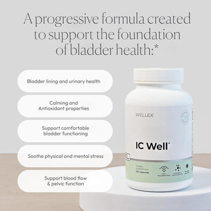 Papillex IC Well | Bladder Comfort & Urinary Wellness Support Supplement | NAG, Chondroitin & Quercetin for Urinary Comfort, Frequency & Sleep Support | 30-Day Formula