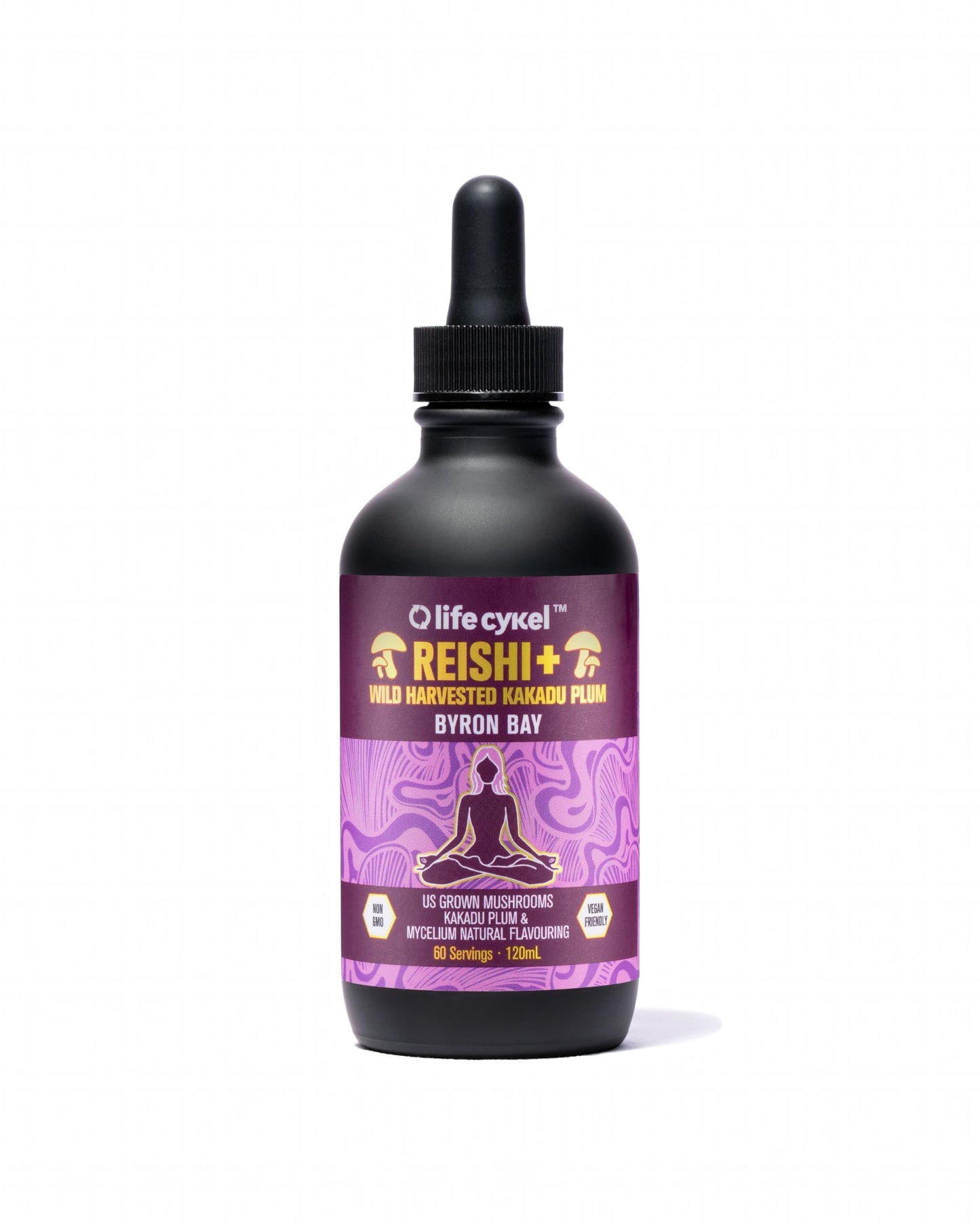 Life Cykel - Reishi Mushroom Extract with Wild Kakadu Plum - Potent Immune & Sleep Support Supplement, Vitamin-C Rich Adaptogen Mushroom Drops - 4 Fl Oz