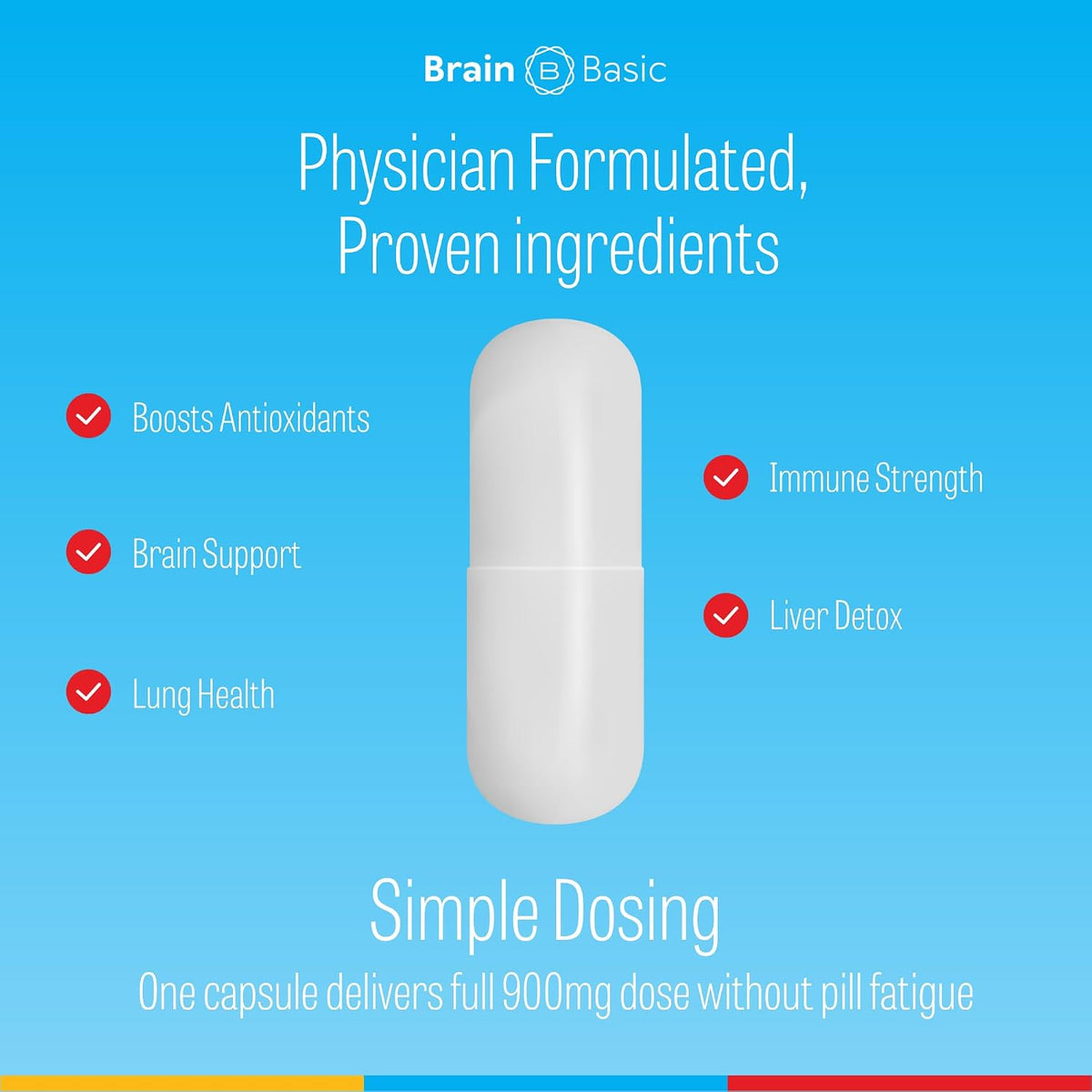 Brain Basics Ultra NAC | Glutathione Precursor, Optimize Neurological and Liver Health and Immune Support | 90 Servings