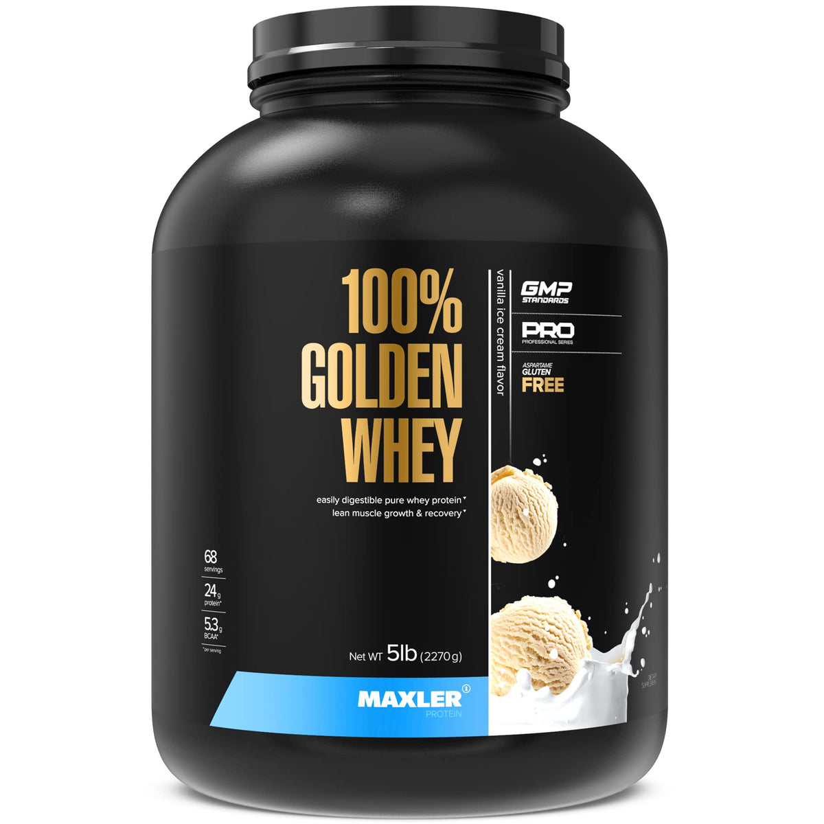 Maxler 100% Golden Whey Protein - 24g of Premium Whey Protein Powder per Serving 