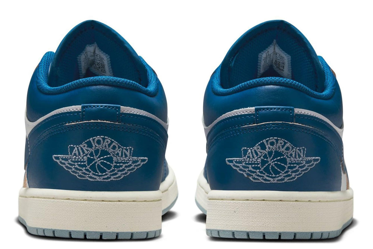 NIKE Air Jordan 1 Low SE Men's Shoes (FN5214-141, White/Blue Grey/Sail/Industrial Blue) Size 13