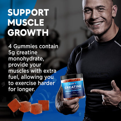 duwhot Creatine Monohydrate Gummies for Men, Creatine Monohydrate 5g