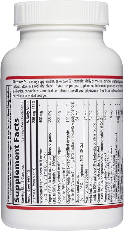 Vibrant Health Super Natural C, 120 Mg/1600 Orac, Capsules, 60-Count