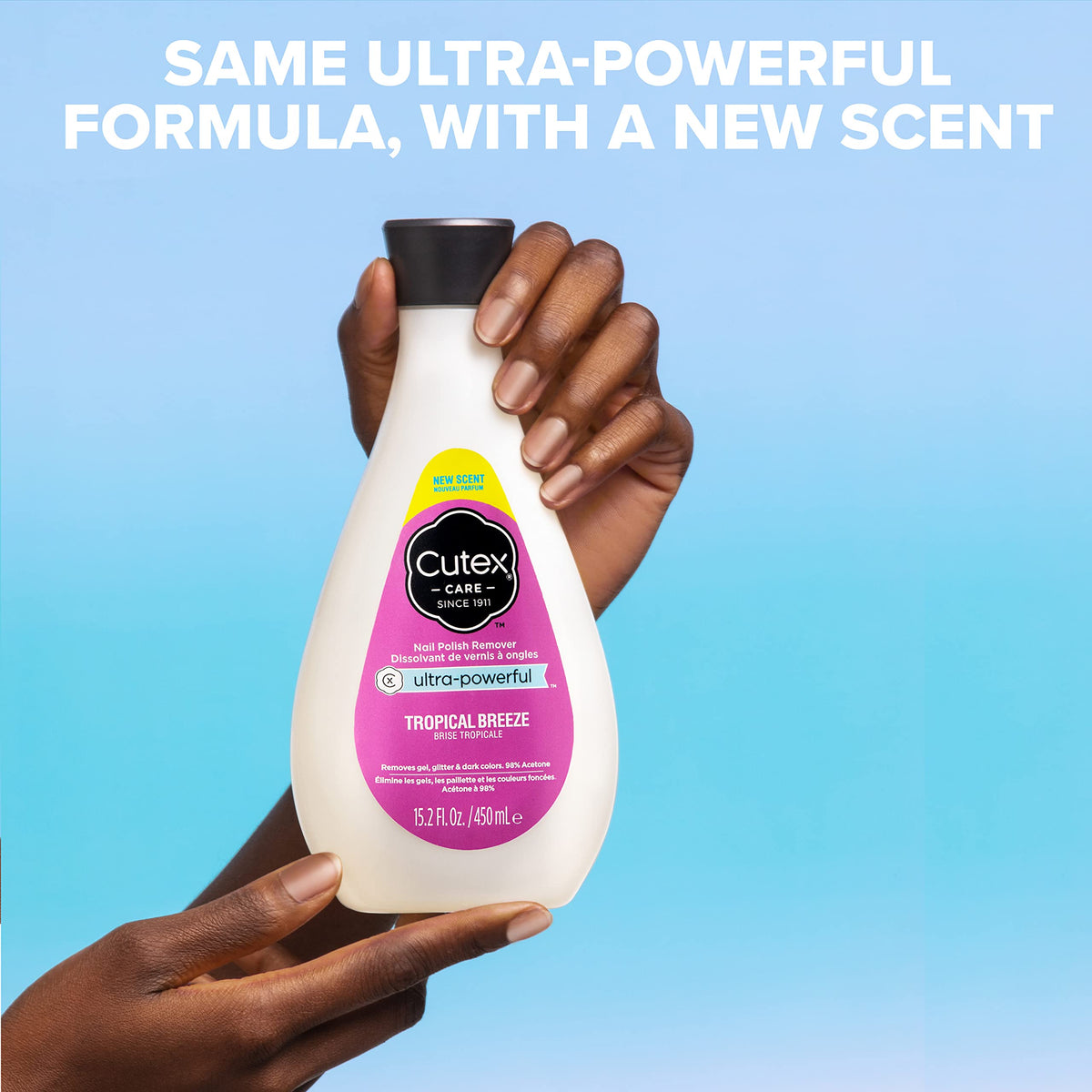 Cutex Gel Nail Polish Remover, Ultra-Powerful & Removes Glitter and Dark Colored Paints