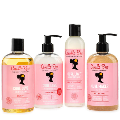 Camille Rose Curl Maker Defining Gel, Soft Hold – Textured, Curly Hair Moisture, Detangler, Frizz Control with Nourishing Botanicals, 12 Fl Oz
