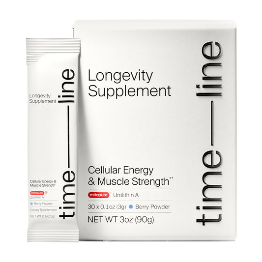 Timeline Mitopure Urolithin A Supplement Powder 500 MG- Clinically Proven Support for Healthy Aging and Cellular Renewal - Mitoceutical for Muscle Support and Longevity