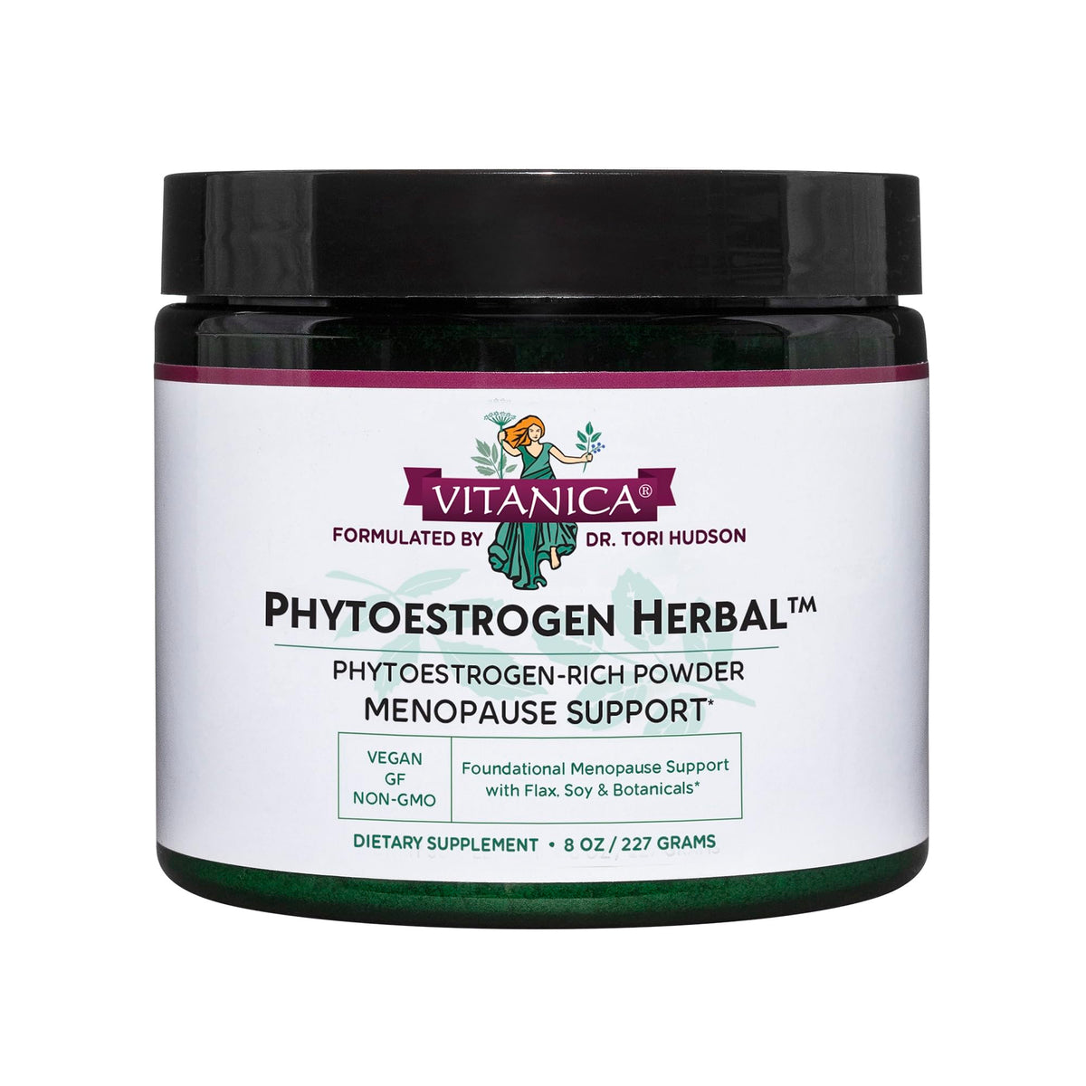 Vitanica Phytoestrogen Herbal Non-GMO PMS, Menopause Relief Supplement for Women,