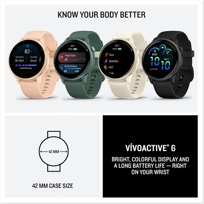 Garmin vívoactive® 6, Health & Fitness GPS Smartwatch, 42mm, Slate