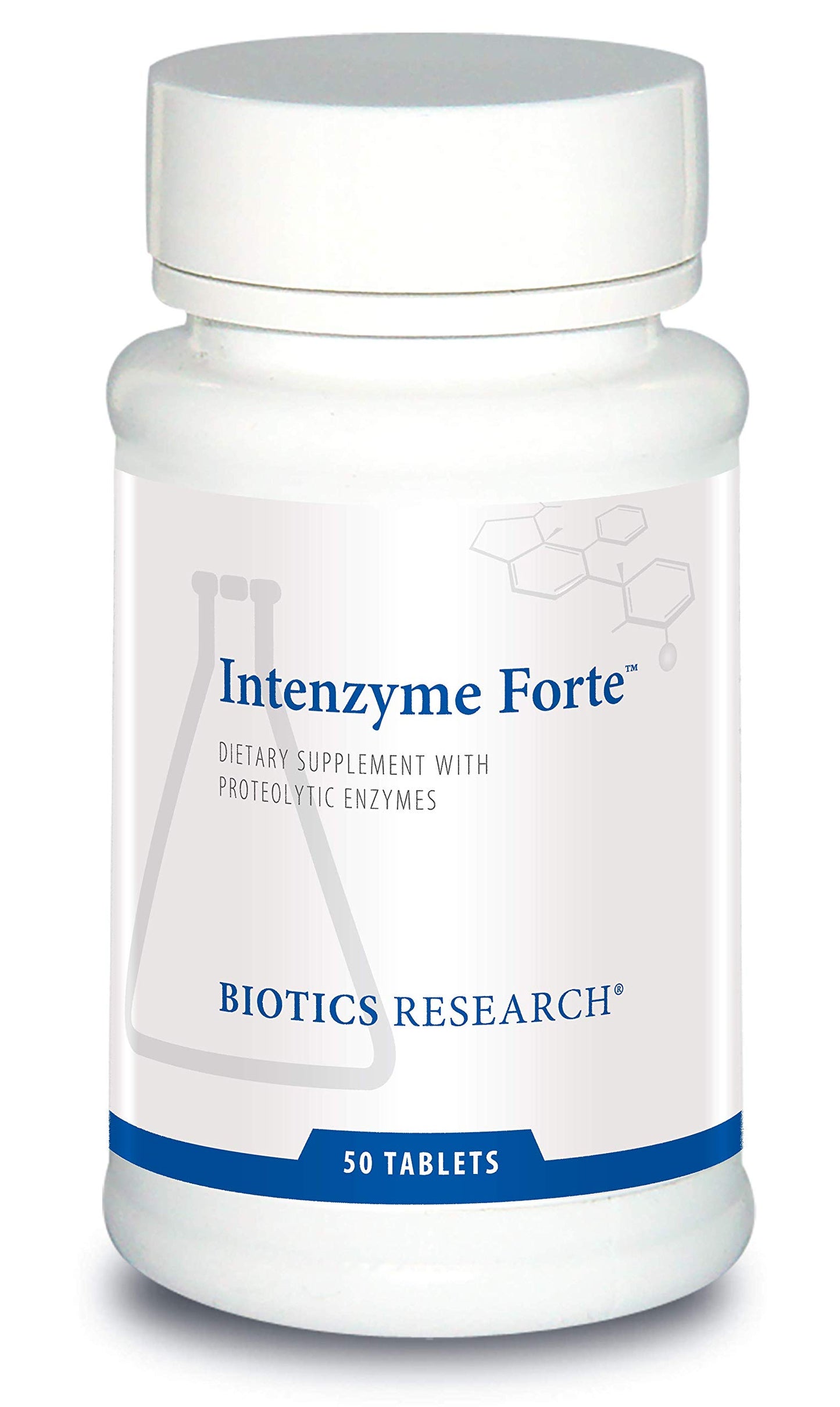 Biotics Research Intenzyme Forte™ Proteolytic Pancreatic Enzymes, Pancreatin, Bromelain, Papain, Lipase, Amylase–Supplement Supports Healthy Protein Digestion–Immune & Circulatory Function 100 Tablets