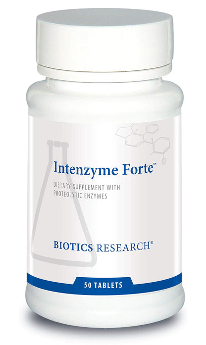 Biotics Research Intenzyme Forte™ Proteolytic Pancreatic Enzymes, Pancreatin, Bromelain, Papain, Lipase, Amylase–Supplement Supports Healthy Protein Digestion–Immune & Circulatory Function 100 Tablets