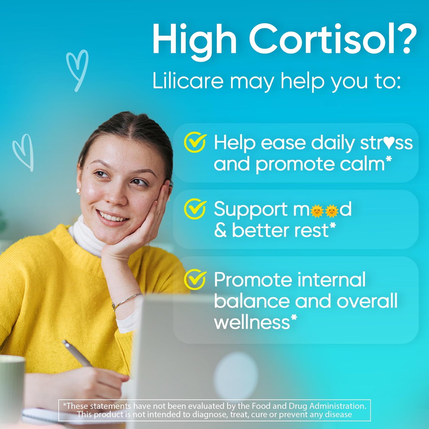 Cortisol Gummies for Women & Men, Sugar Free Cortisol Reducer Supplements w/ Magnesium, Ashwagandha, Mushroom, L-theanine, Rhodiola, Vitamin B6 B12 for Cortisol Detox, Relax, Sleep Support 2 Pack