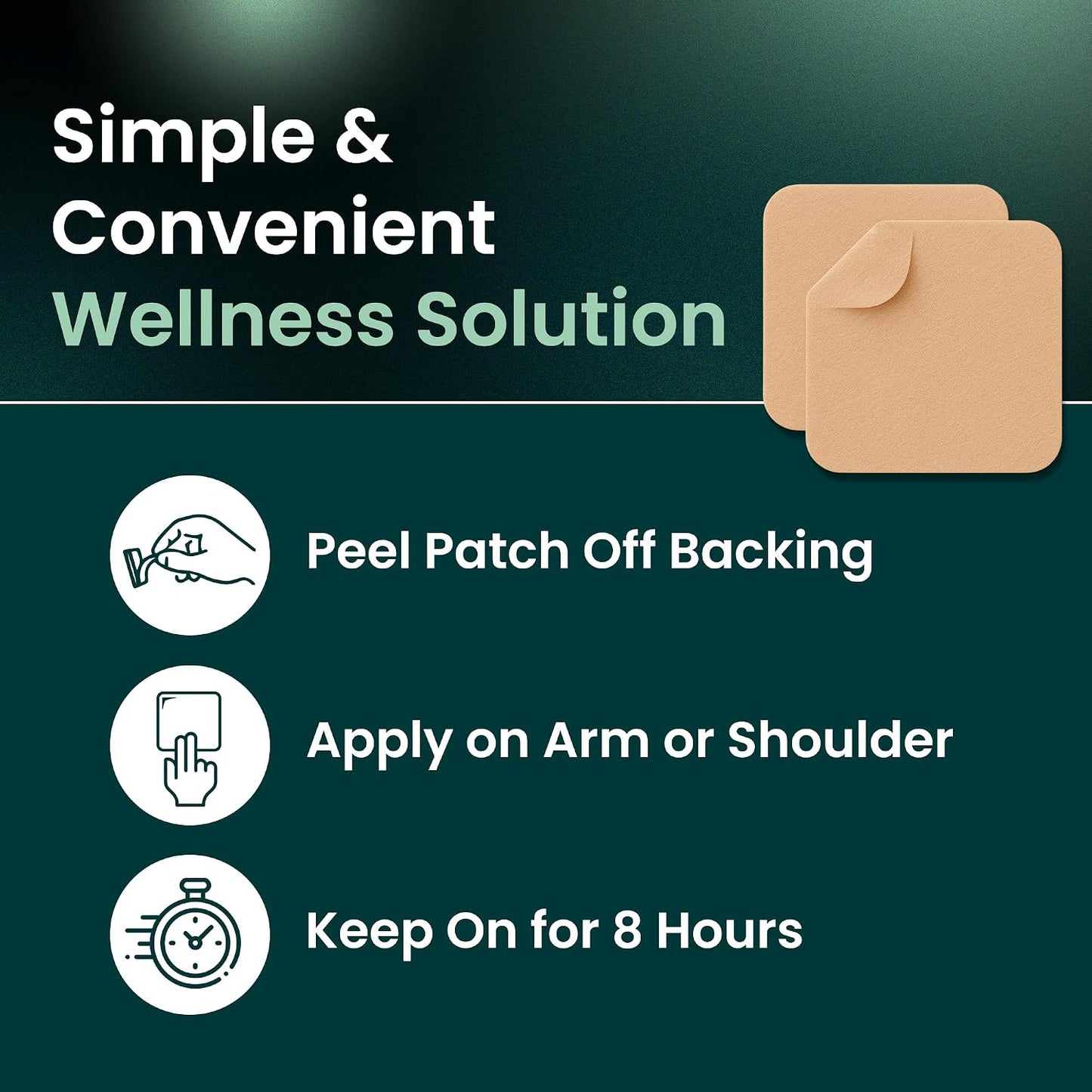 NAD Patches for Women & Men | NAD+ Patch for Energy & Healthy Aging | With CoQ10 & Nicotinamide, 60 Day Supply