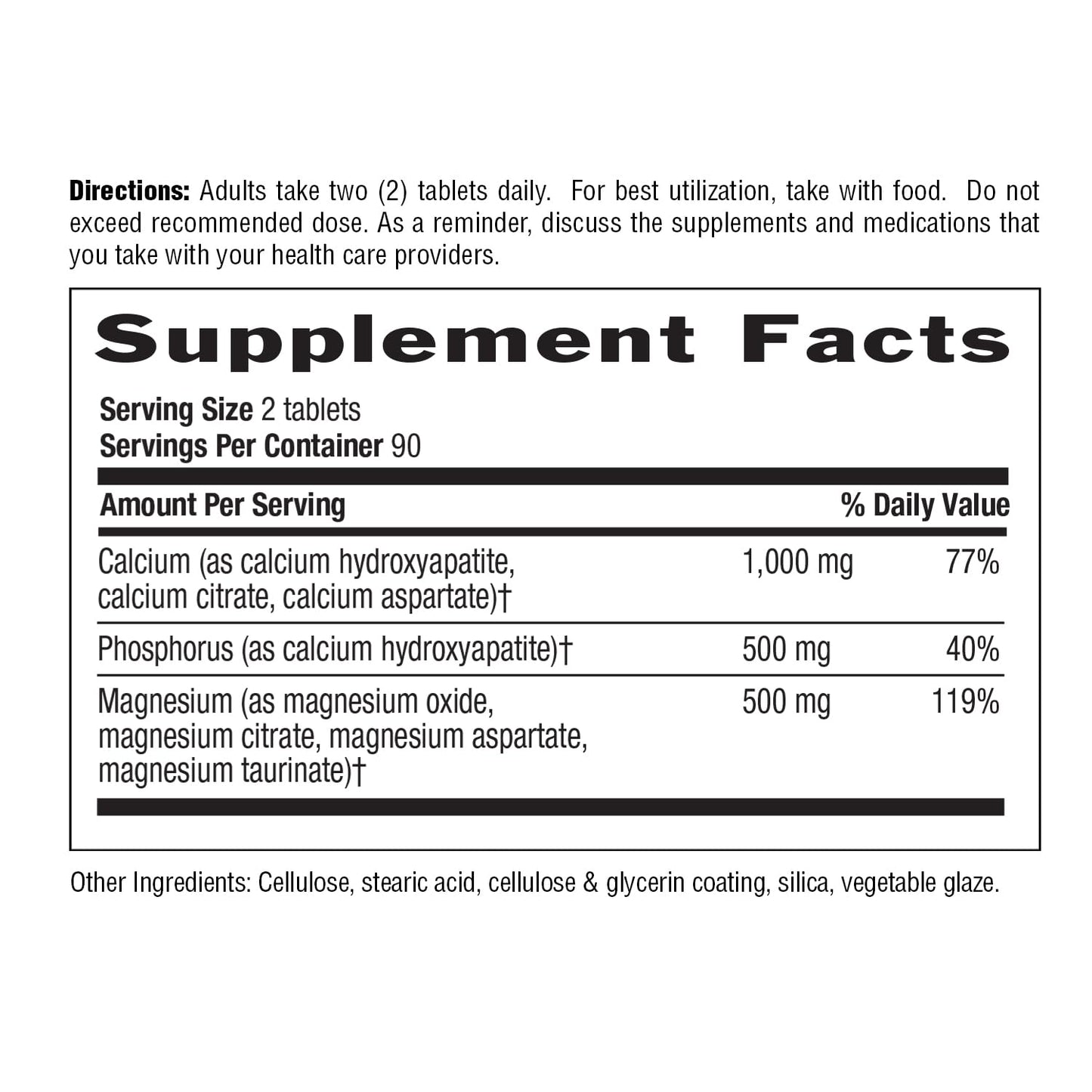 Country Life Target-Mins Calcium Magnesium Supplement for Bone Health, 1000mg Calcium, 500mg Magnesium, Gluten Free, 2:1 Ratio for Optimal Utilization