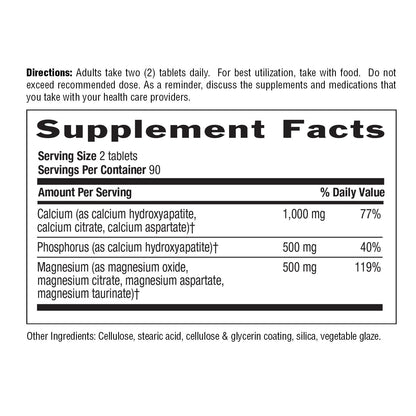 Country Life Target-Mins Calcium Magnesium Supplement for Bone Health, 1000mg Calcium, 500mg Magnesium, Gluten Free, 2:1 Ratio for Optimal Utilization