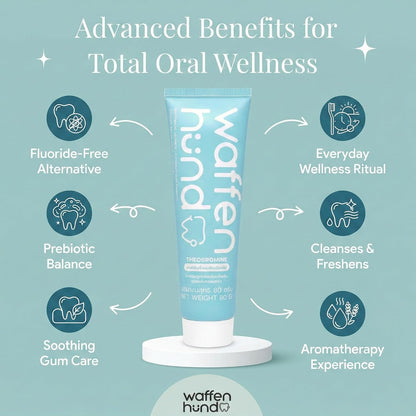 Aromatic Mint Vanilla Lavender Fluoride Free Toothpaste - Dentist Formulated Xylitol Toothpaste for Gentle Cleansing & Fresh Breath - Prebiotic Theobromine Toothpaste, 80g