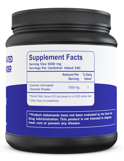 Zen Principle Coconut Activated Charcoal Powder. Whitens Teeth, Rejuvenates Skin and Hair, Supports Better Digestion. USA-Owned Producers, 2.5 lb