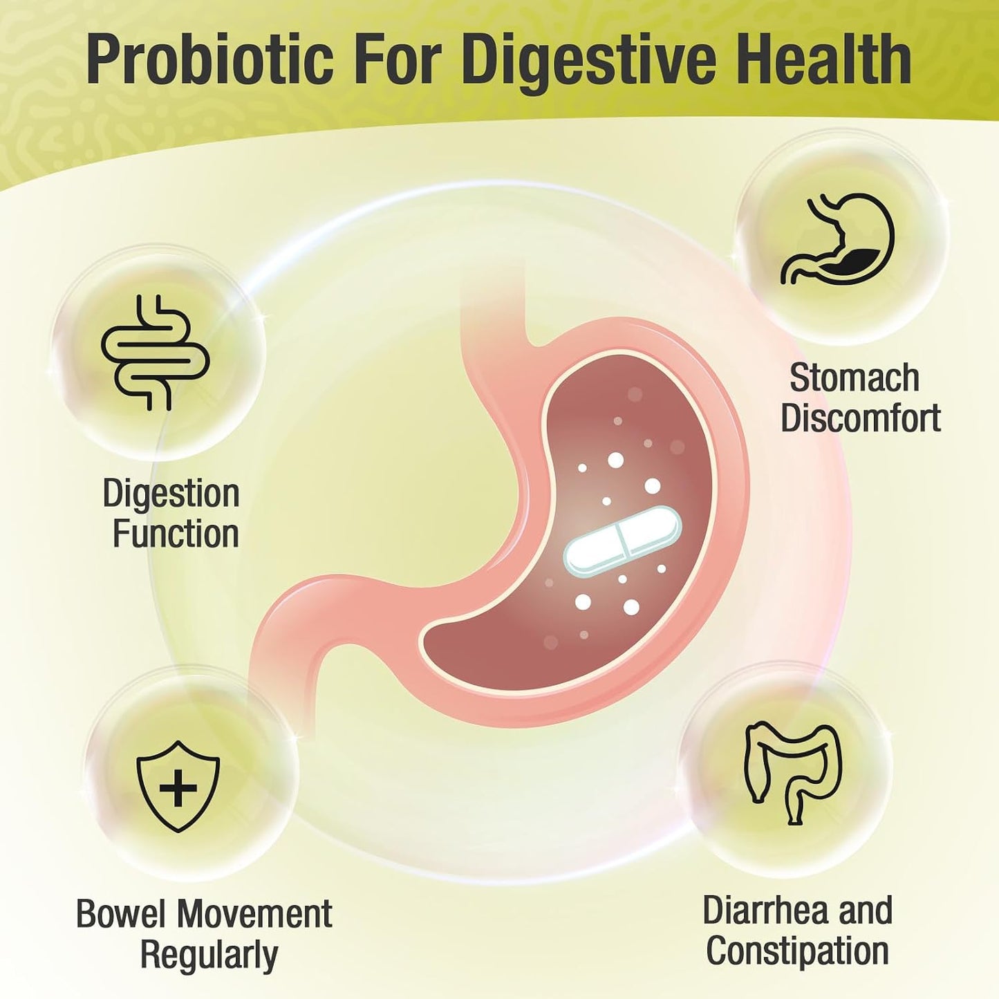 Prebiotics and Probiotics - 300 Billion CFU, 24 Probiotic+15 Herbs, 60 Caps | Probiotics for gut health, Immune & Digestive, Bloating - Probiotics for Women & Men
