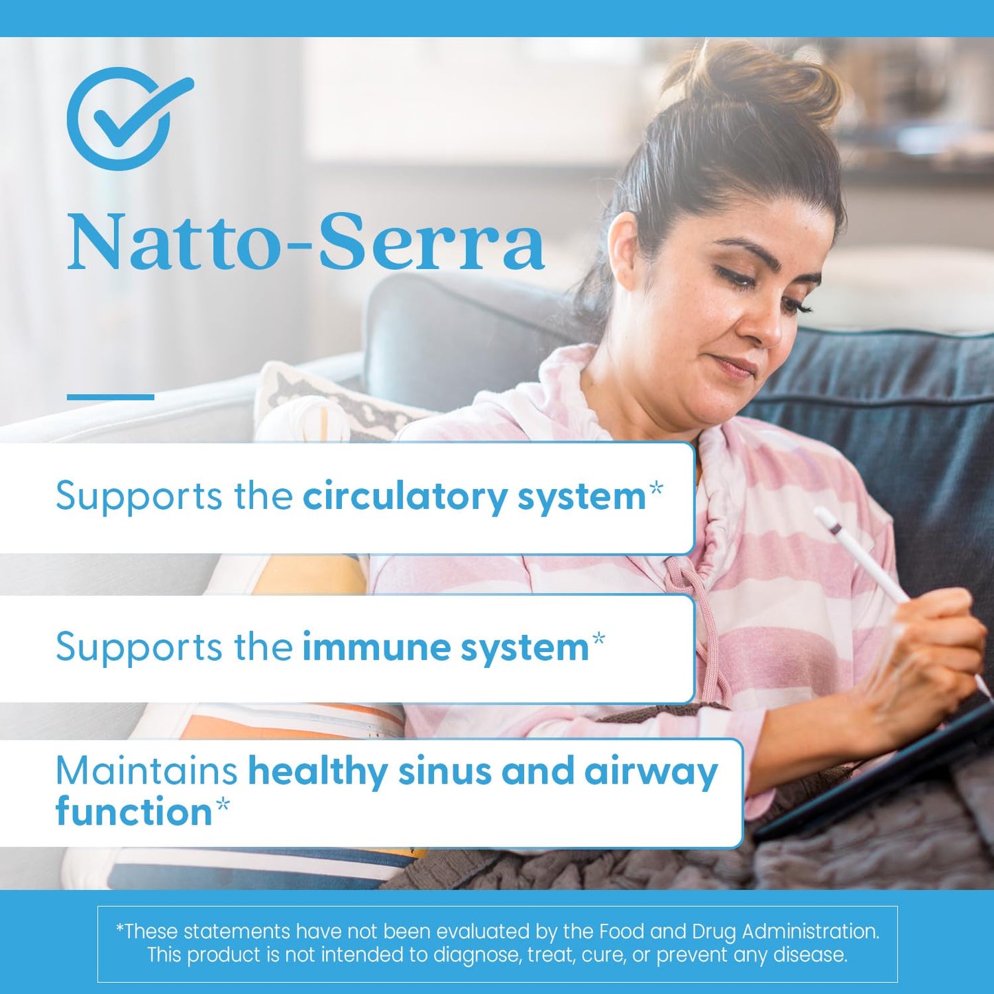 Doctor's Best Natto Serra for Men & Women - Nattokinase and Serrapeptase Enzyme Supplement, Caps for Circulatory & Immune Health Support, Optimal Digestive Absorption, Non GMO, Vegan - 90 Veg Capsules