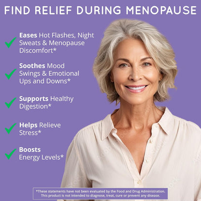 Happy Healthy Hippie Go with The Flow Menopause Support & Natural Energy Pills